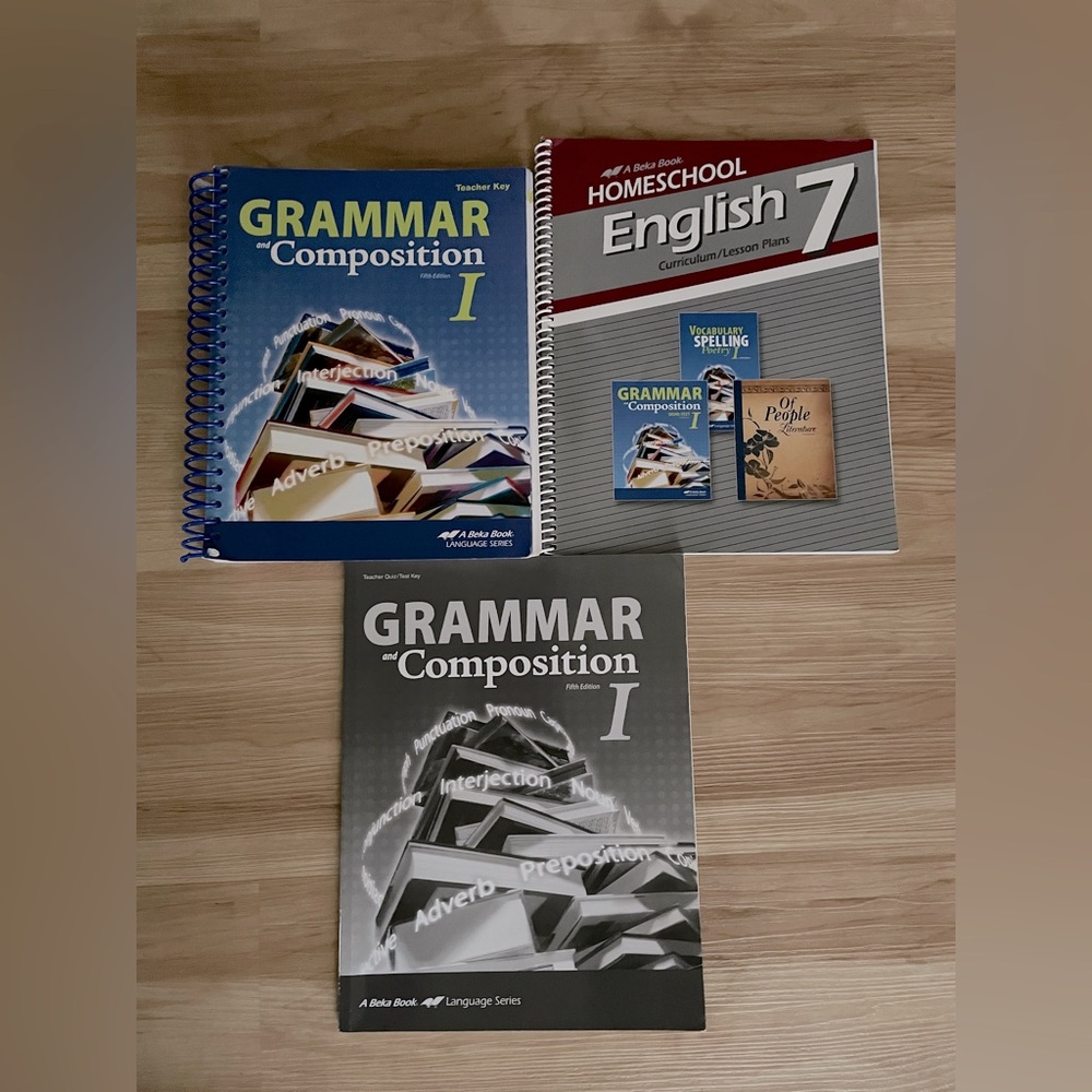 Abeka 7th grade English Grammar & Composition I 5th Ed Daily Lessons & Keys